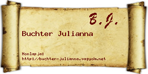 Buchter Julianna névjegykártya